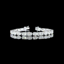 16.66 Cts 14k White Gold Mix Shape Tennis Bracelet - Video