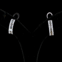 4.62 Cts 14k White Gold Emerald Shape C Hoops Earring - Image 3