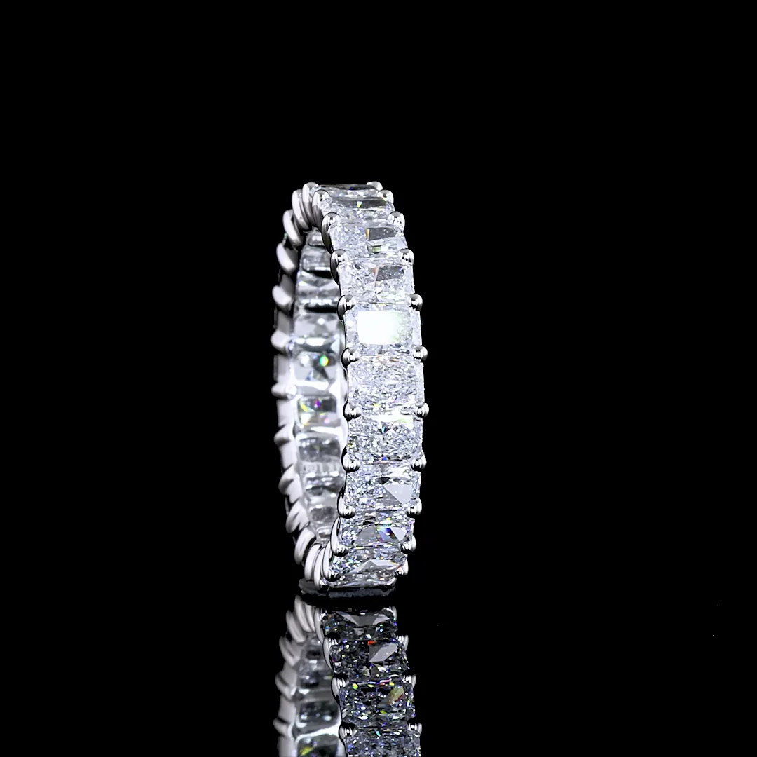 2.14 Cts 14k White Gold Radiant Shape Eternity Band Eternity Band - Image 2