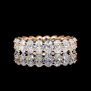 3.46 Cts 14k Rose Gold Oval Shape Eternity Band Eternity Band - Video