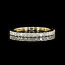0.26 Cts 14k Yellow Gold Round Shape Half Eternity Eternity Band - Video