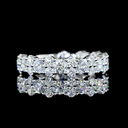 2.49 Cts Platinum Round Shape 3/4 Band Eternity Band - Video
