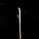 14.05 Cts 14k Yellow Gold Emerald Shape Tennis Bracelet - Image 3