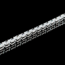 13.72 Cts 14k White Gold Oval Shape Lariat Necklace - Image 2