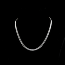 14.25 Cts 14k White Gold Emerald Shape Tennis Necklace - Video