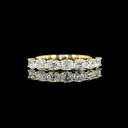 0.75 Cts 14k Yellow Gold Antique Cushion Shape 7 Stones Eternity Band - Video