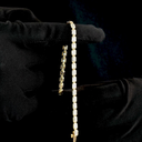 7.9 Cts 14k Yellow Gold Emerald Shape Tennis Bracelet - Image 3