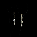 1.04 Cts 14k Yellow Gold Round Shape Hanging Earring - Video
