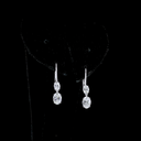 1.42 Cts 14k White Gold Oval Shape Hanging Earring - Video