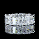 11.34 Cts 14k White Gold Radiant Shape Eternity Band Eternity Band - Video