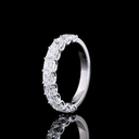 2.01 Cts 14k White Gold Asscher Shape Half Eternity Eternity Band - Image 4