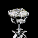 0.74 Cts 14k White Gold Round Shape Studs Earring - Image 4