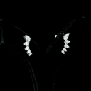 2.03 Cts 14k White Gold Pear Shape Crawler Earring - Video
