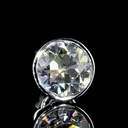 4.08 Cts 14k White Gold Old European Brilliant Shape Studs Earring - Image 2