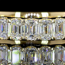 1.27 Cts 14k Yellow Gold Emerald Shape Half Eternity Eternity Band - Image 3