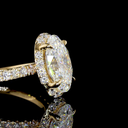 3.23 Cts 14k Yellow Gold Oval Shape Halo Ring - Image 3