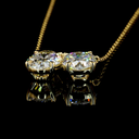 3.03 Cts 14k Yellow Gold Oval Shape Pendant Pendant - Image 4