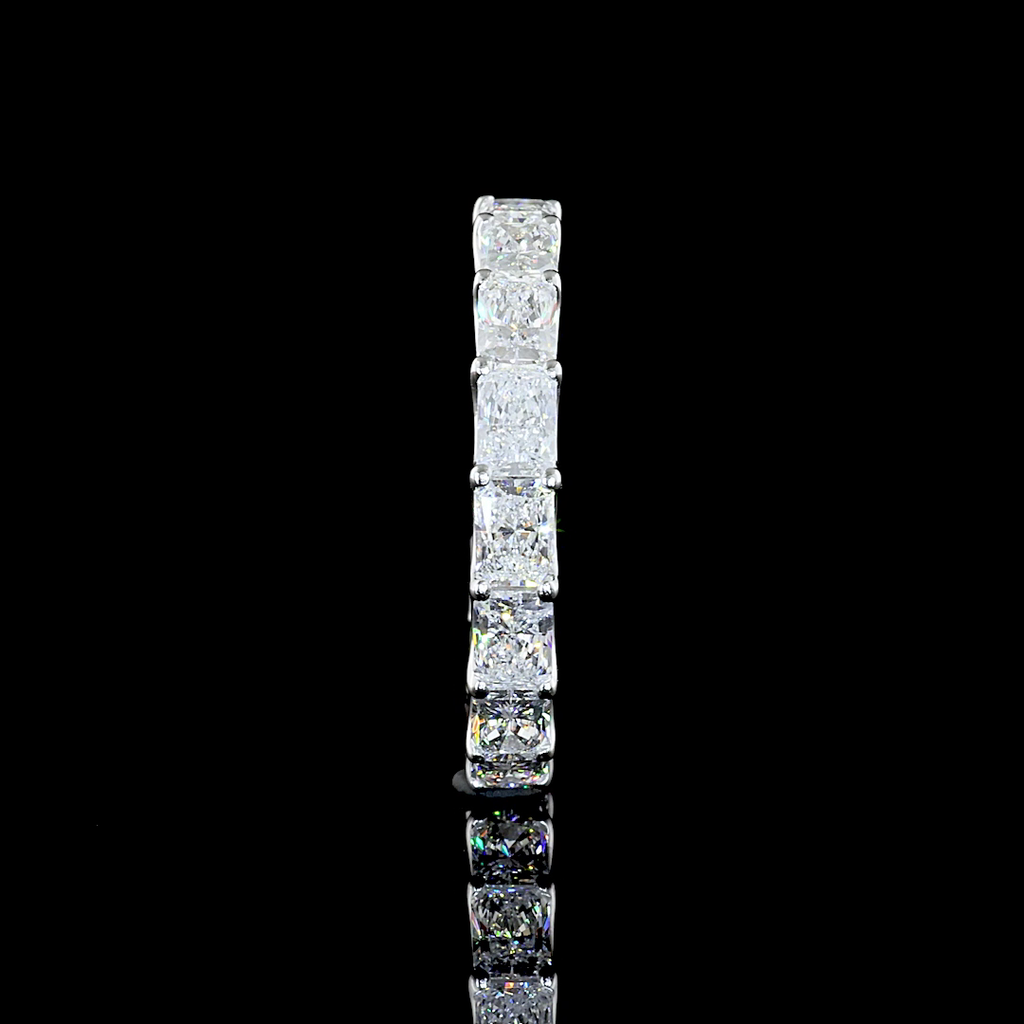 2.64 Cts Platinum Radiant Shape 3/4 Band Eternity Band - Image 2