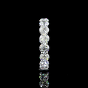 4.34 Cts 14k White Gold Old European Brilliant Shape Eternity Band Eternity Band - Image 3