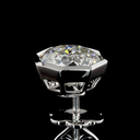 4.01 Cts 14k White Gold Octagon Nova Shape Martini Earring - Image 4