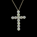 3.61 Cts 14k Yellow Gold Round Shape Symbol Pendant - Image 2