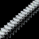 7.9 Cts 14k White Gold Pear Shape Tennis Bracelet - Image 3