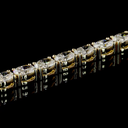 5.23 Cts 14k Yellow Gold Oval Shape Tennis Bracelet - Image 3