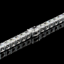 5.26 Cts 18k White Gold Oval Shape Station Line Tennis Bracelet - Image 3