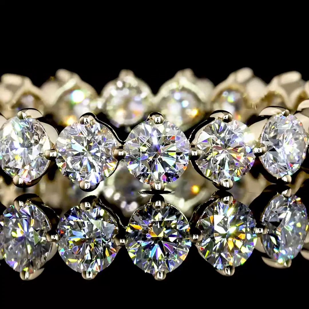 1.76 Cts 14k Yellow Gold Round Shape Eternity Band Eternity Band - Image 2