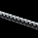 8.34 Cts 14k White Gold Radiant Shape Tennis Bracelet - Image 3