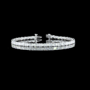 8.34 Cts 14k White Gold Radiant Shape Tennis Bracelet - Video