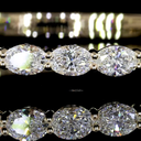 2.83 Cts 14k Yellow Gold Oval Shape Bangles Bracelet - Image 3