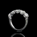 3.1 Cts Platinum Oval Shape 5 Stones Eternity Band - Image 3