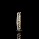 1.3 Cts 18k Yellow Gold Emerald Shape Half Eternity Eternity Band - Image 4