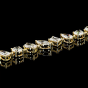 7.11 Cts 14k Yellow Gold Mix Shape Tennis Bracelet - Image 3