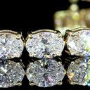 8.02 Cts 14k Yellow Gold Oval Shape Tennis Bracelet - Image 2