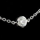 2.05 Cts 18k White Gold Round Shape Station Necklace - Image 2