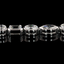 7.93 Cts 14k White Gold Mix Shape Tennis Bracelet - Image 4