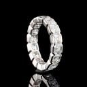 4.72 Cts 14k White Gold Asscher Shape Eternity Band Eternity Band - Image 3
