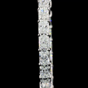 3.95 Cts 14k White Gold Radiant Shape Hoops Earring - Image 3