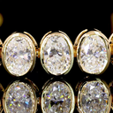 7.15 Cts 14k Yellow Gold Oval Shape Tennis Bracelet - Image 4