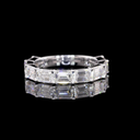 2.89 Cts 14k White Gold Emerald Shape 3/4 Band Eternity Band - Video