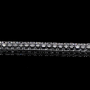 15.85 Cts 14k White Gold Emerald Shape Tennis Necklace - Image 3