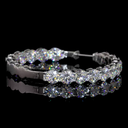 12.83 Cts 14k White Gold Round Shape Hoops Earring - Image 3