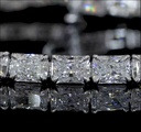 10.79 Cts 14k White Gold Radiant Shape Tennis Bracelet - Image 2