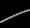 10.79 Cts 14k White Gold Radiant Shape Tennis Bracelet - Image 3
