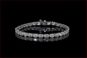 10.23 Cts 14k White Gold Oval Shape Tennis Bracelet - Image 3