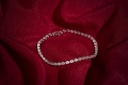 10.23 Cts 14k White Gold Oval Shape Tennis Bracelet - Image 4
