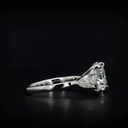 1.86 Cts 14k White Gold Round Shape 3 Stones Ring - Image 4