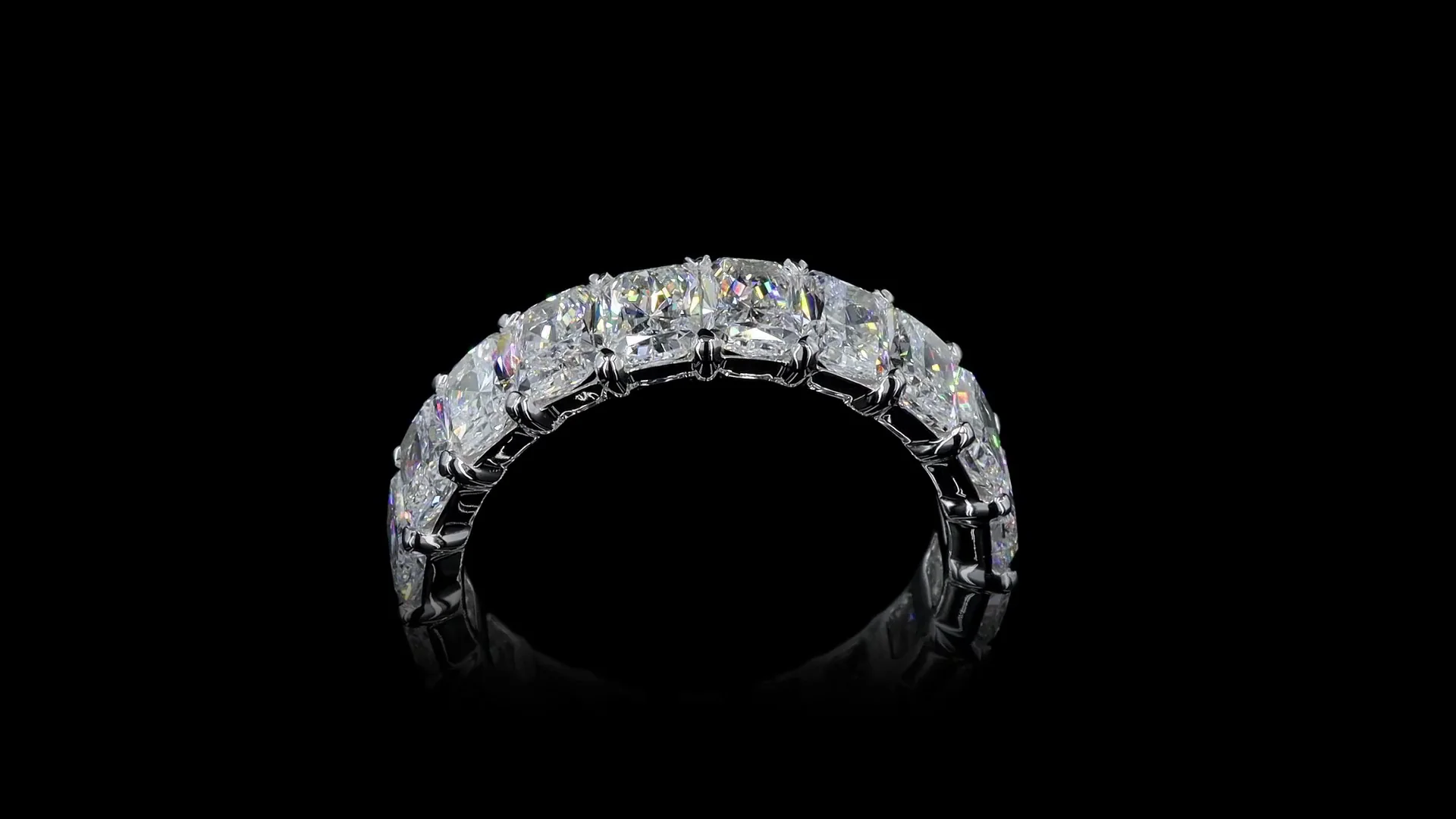 13.63 Cts Radiant Shape Eternity Band Eternity Band - Video